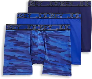 Jockey Men's Underwear Active Microfiber 5" Boxer Brief - 3 Pack