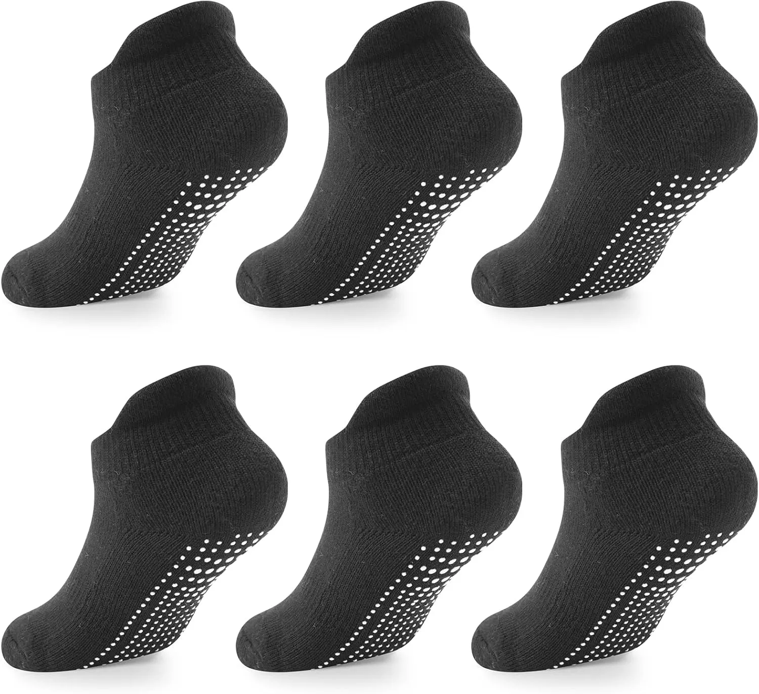 LA ACTIVE Non Slip Grip Ankle Boys and Girls Socks with Non Skid for Babies Toddlers and Kids Back to School
