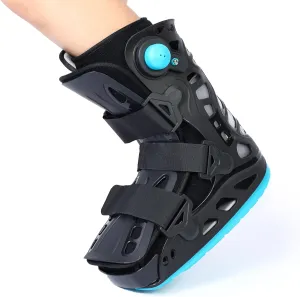 Medical Inflatable Walking Boot, Air Cam Walker Fracture Boot, Short Orthopaedic Boot for Sprained Ankle, Foot Pain Recovery, Stress Fracture, Broken Foot, Achilles Tendonitis Black (Medium)