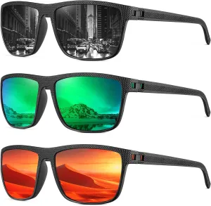 NSSIW Mens-Sunglasses Polarized Sunglasses Men : Classic Sun Glasses with UV Protection for Driving Fishing Golf 4 Packs