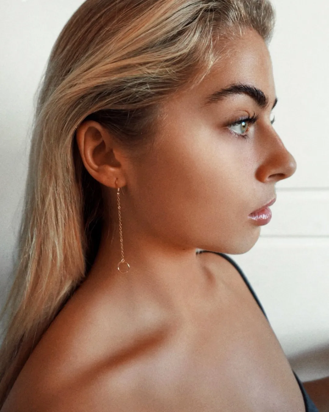 Ring Drop Earrings  - 14k Yellow Gold Fill